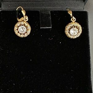 Anthropology Elegant Jacket Earring with rhinestone accents